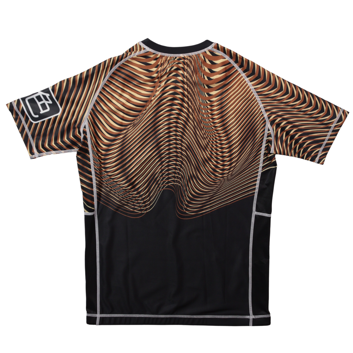 brown ranked rashguard back view