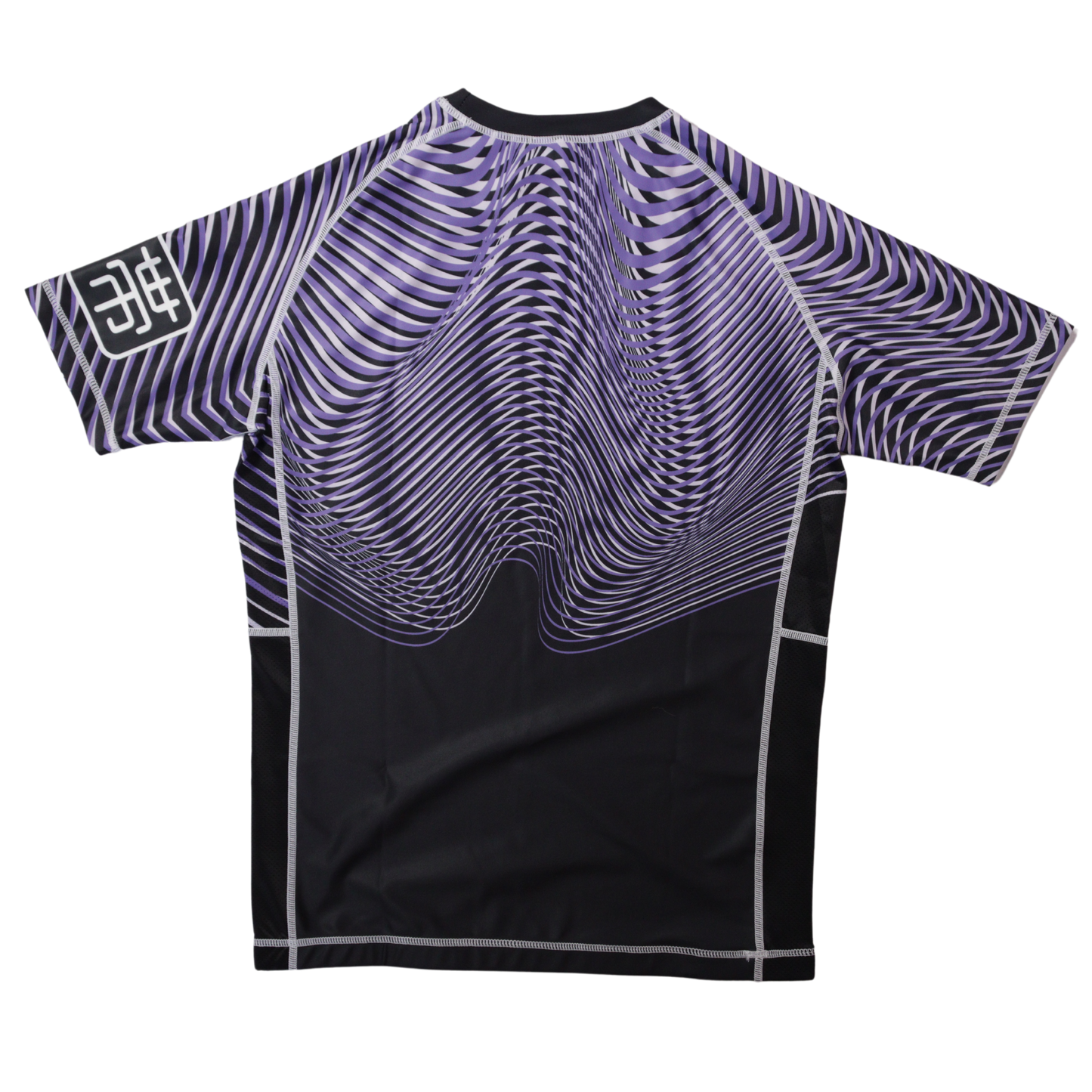 bjj nogi purple ranked rashguard back view