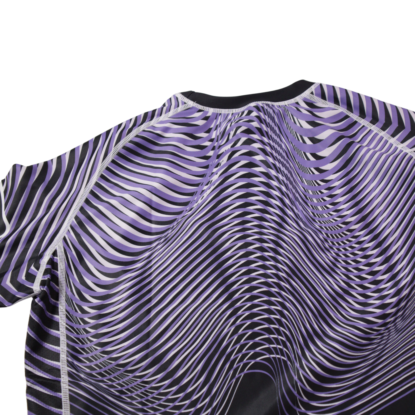 bjj nogi purple ranked rashguard close up back view