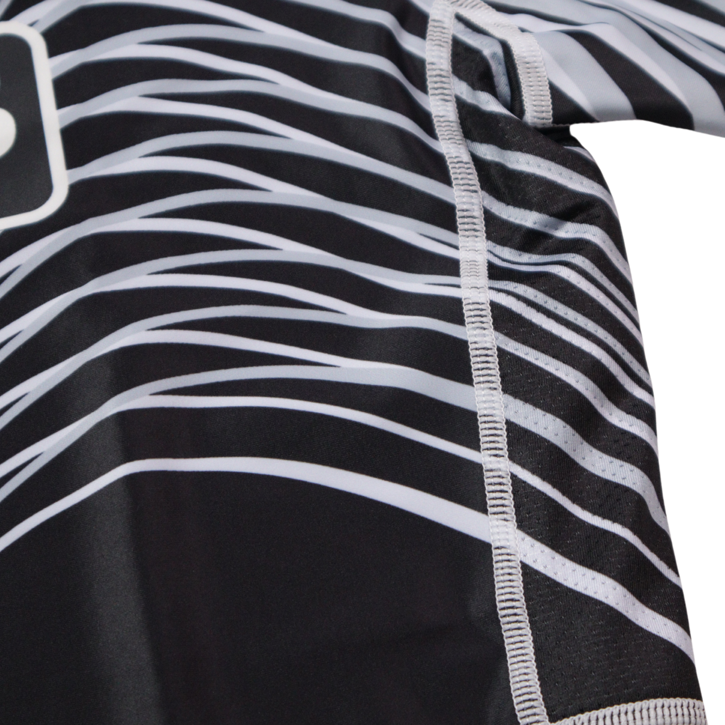 nogi bjj ranked white rashguard close up view