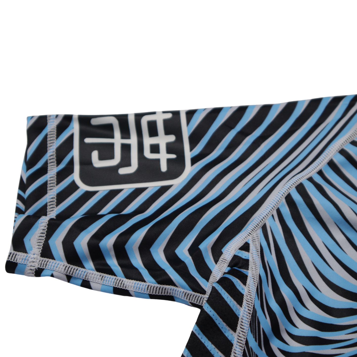 blue ranked rashguard closeup of japanese text