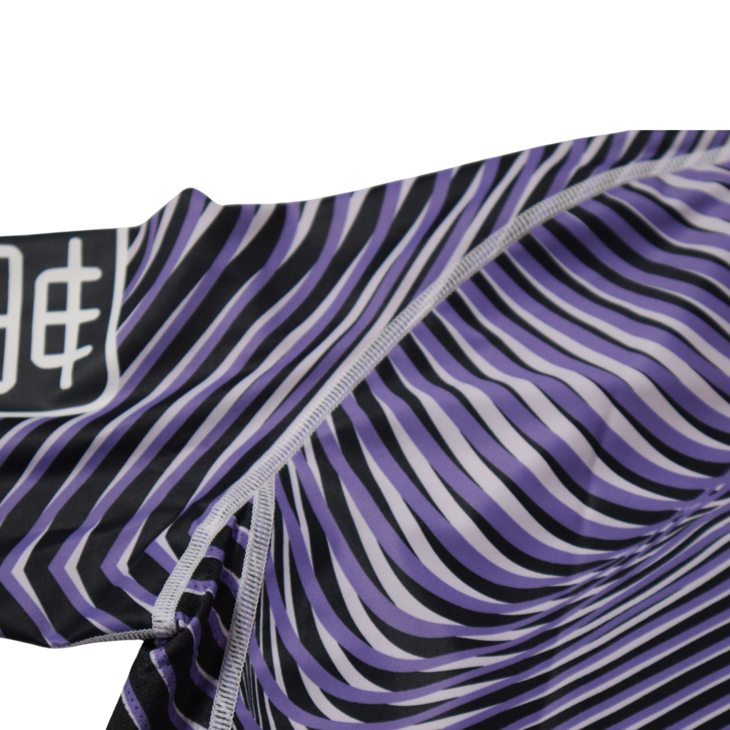 bjj nogi purple ranked rashguard close up sleeve alternative view