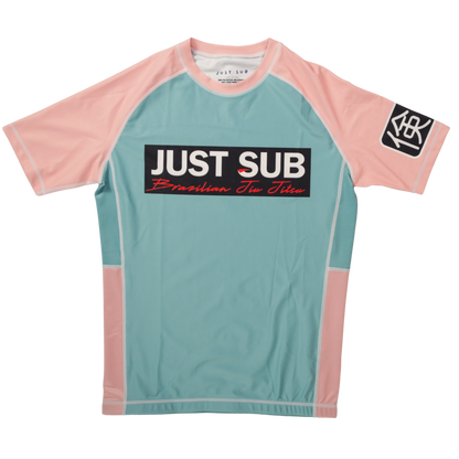nogi bjj real teal rashguard front view