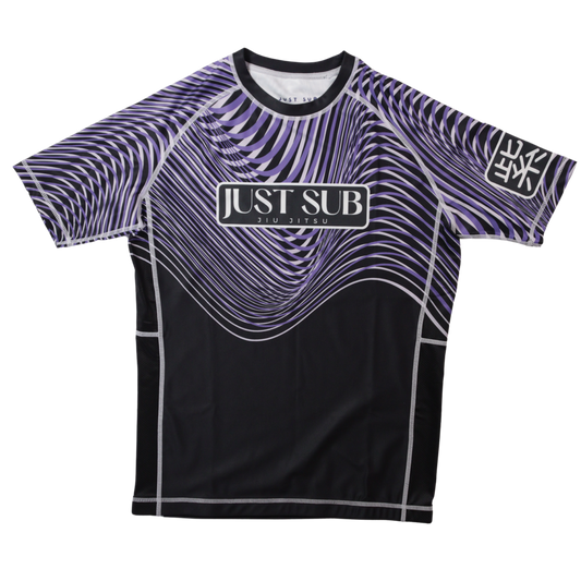 bjj nogi purple ranked rashguard front view
