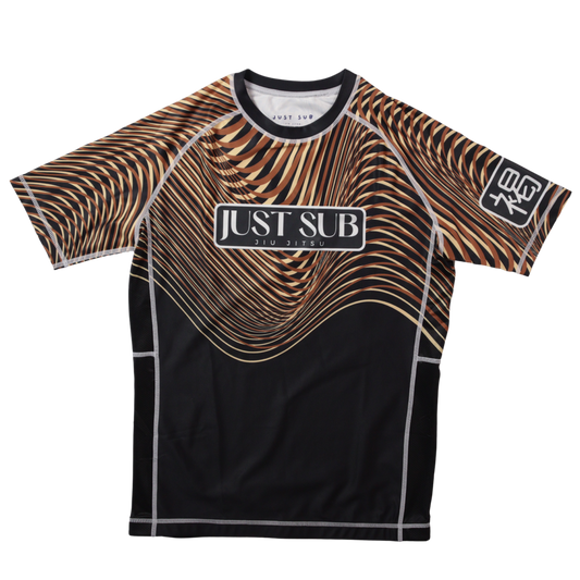 brown ranked rashguard front view
