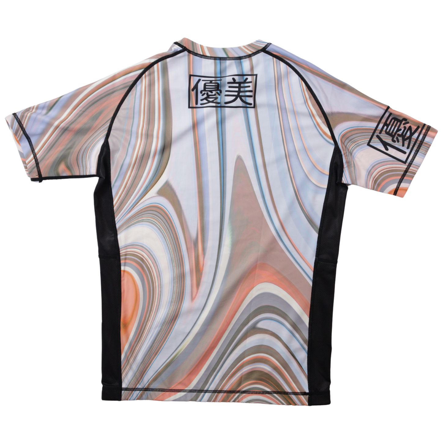 marble bjj rashguard back view