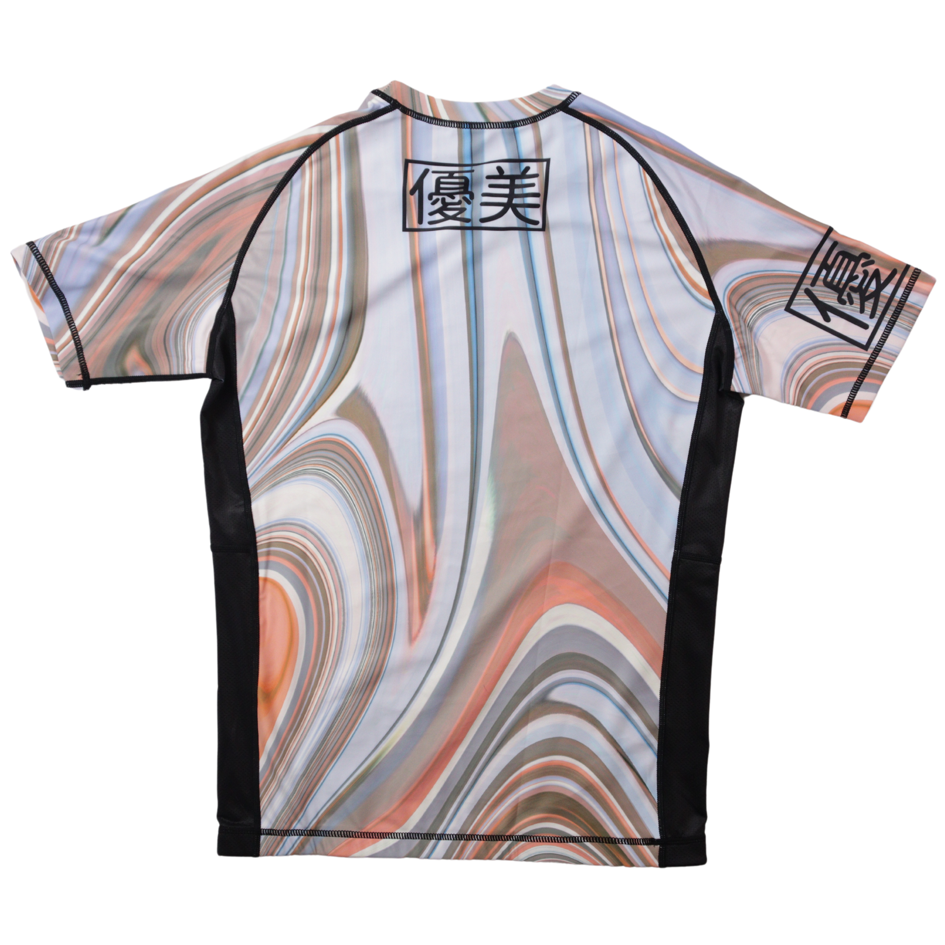 marble bjj rashguard back view