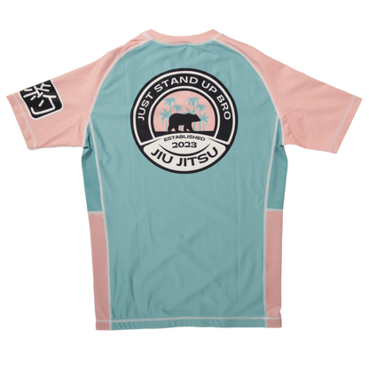 nogi bjj real teal rashguard back view
