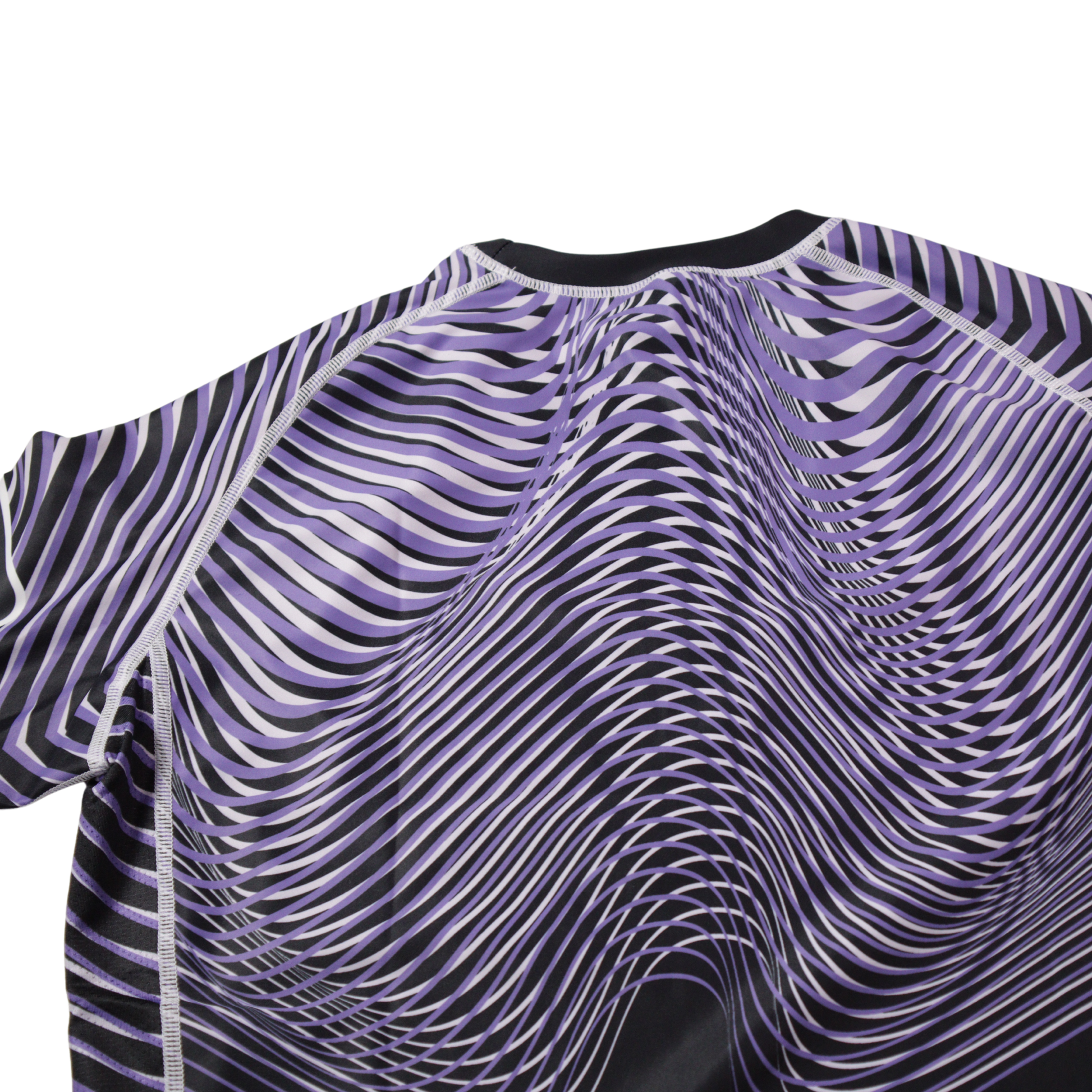 bjj nogi purple ranked rashguard close up back view