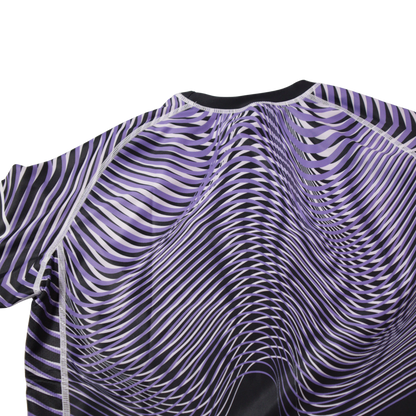 bjj nogi purple ranked rashguard close up back view