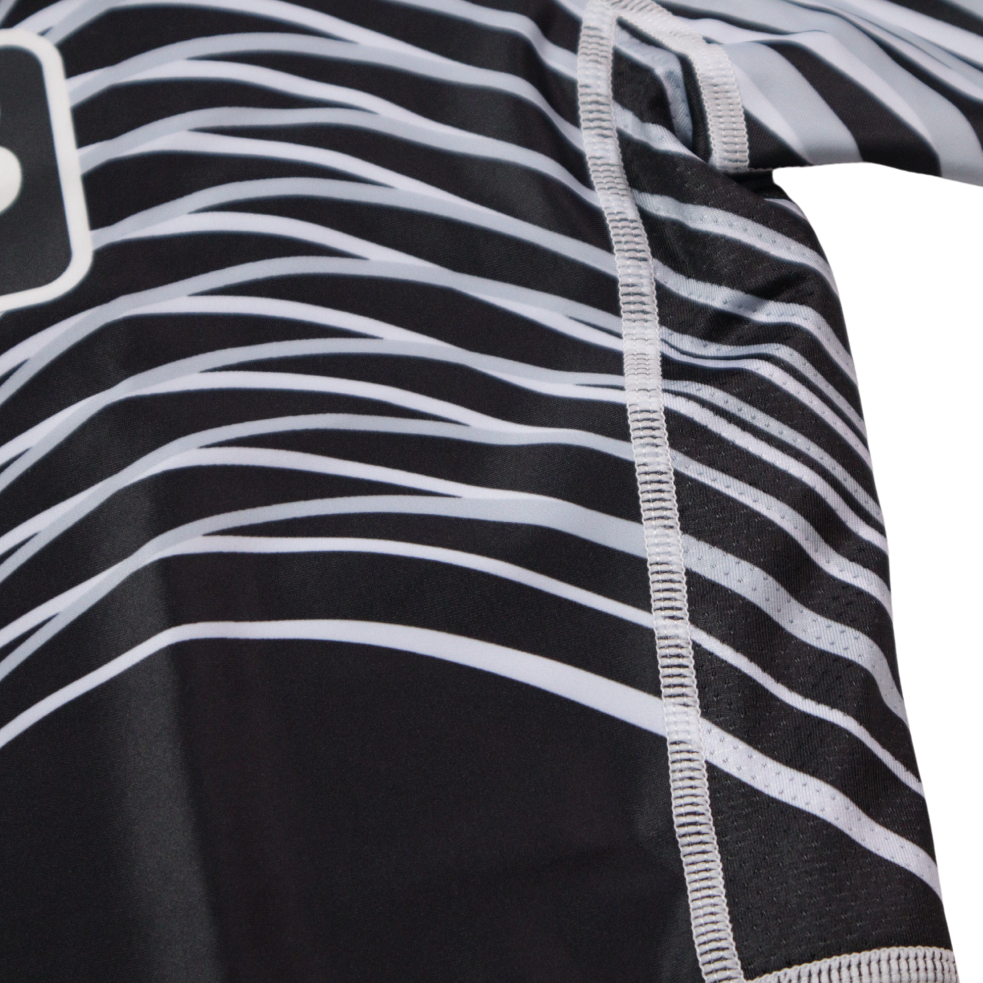 nogi bjj ranked white rashguard close up view